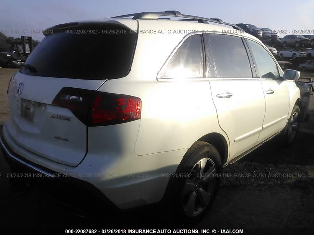 2HNYD2H3XDH524768 - 2013 ACURA MDX TECHNOLOGY WHITE photo 4