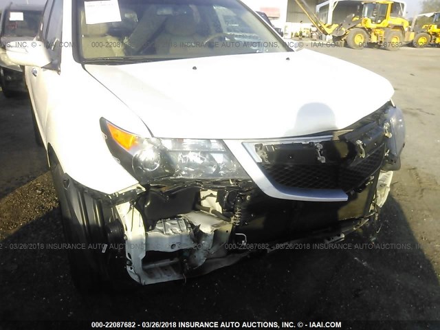2HNYD2H3XDH524768 - 2013 ACURA MDX TECHNOLOGY WHITE photo 6