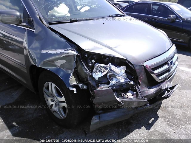 5FNRL38697B448774 - 2007 HONDA ODYSSEY EXL ნაცრისფერი ფოტო 6
