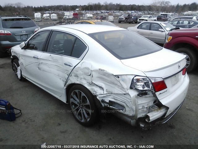 1HGCR2F56FA024955 - 2015 HONDA ACCORD SPORT WHITE photo 3