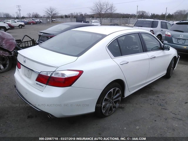 1HGCR2F56FA024955 - 2015 HONDA ACCORD SPORT 白色 照片 4