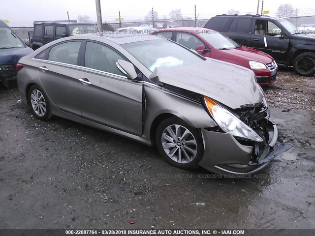 5NPEC4AC9EH876296 - 2014 HYUNDAI SONATA SE/LIMITED BEIGE photo 1