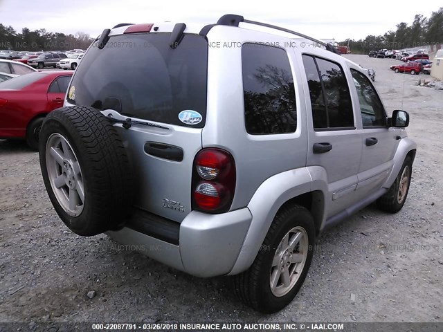 1J4GK58KX7W709306 - 2007 JEEP LIBERTY LIMITED SILVER photo 4