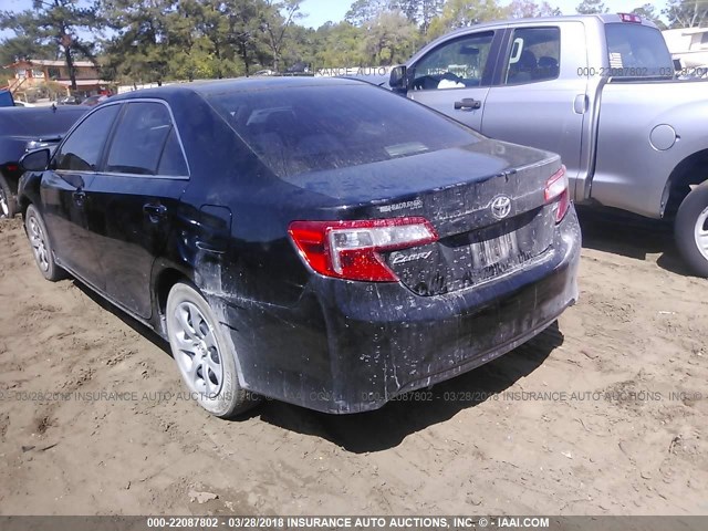 4T1BF1FK2CU031393 - 2012 TOYOTA CAMRY SE/LE/XLE Черный фото 3