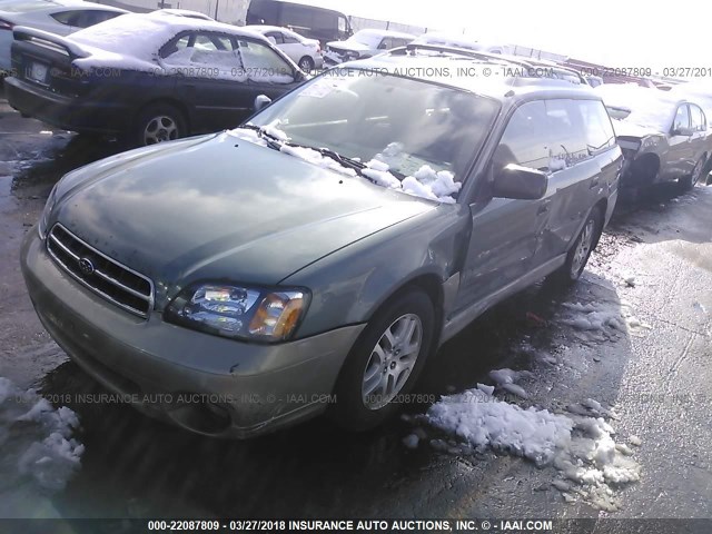 4S3BH6752Y7670142 - 2000 SUBARU LEGACY OUTBACK AWP 绿色 照片 2