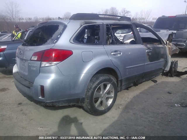 4S4BRBKC1D3241292 - 2013 SUBARU OUTBACK 2.5I LIMITED GRAY photo 4