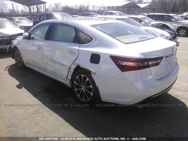 4T1BK1EB1GU218658 - 2016 TOYOTA AVALON XLE PLUS/PREMIUM/TOUR/LTD WHITE photo 3