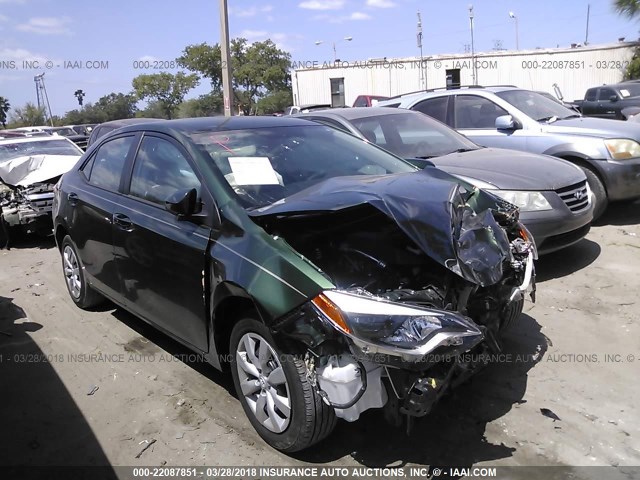 5YFBURHEXGP369143 - 2016 TOYOTA COROLLA L/LE/LE PLS/PRM/S/S PLS GREEN photo 1