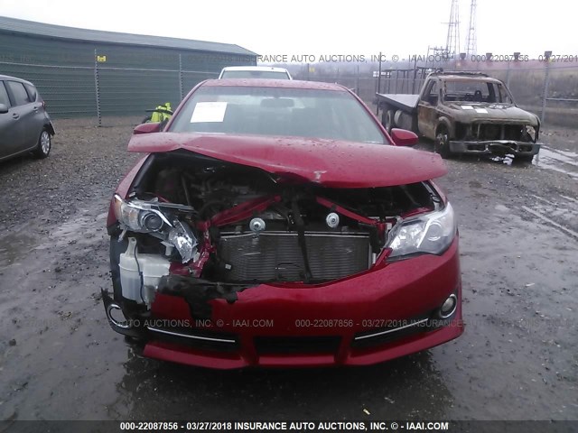 4T1BF1FK0CU609541 - 2012 TOYOTA CAMRY SE/LE/XLE RED photo 6