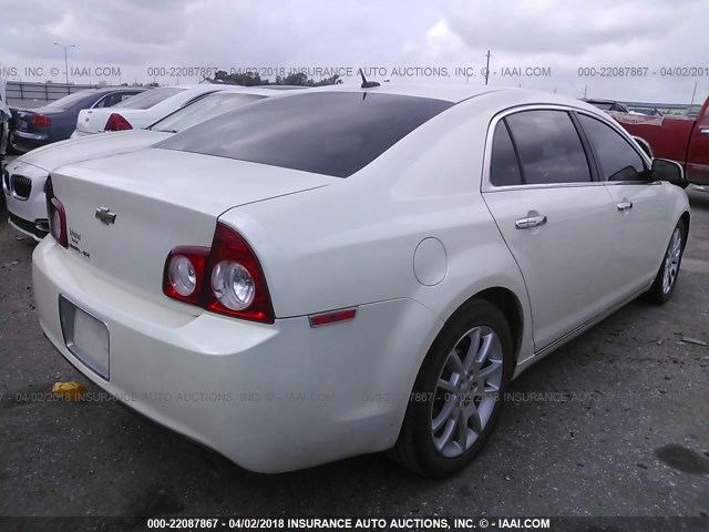 1G1ZE5E72BF392709 - 2011 CHEVROLET MALIBU LTZ WHITE photo 4