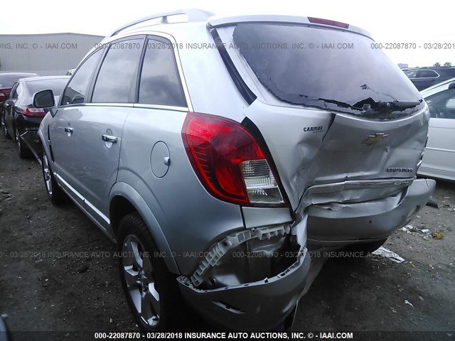 3GNAL4EKXES517083 - 2014 CHEVROLET CAPTIVA LTZ SILVER photo 3