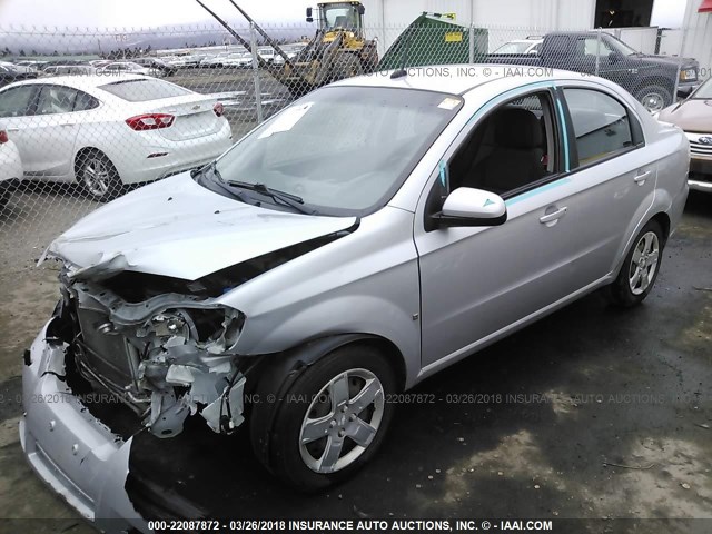 KL1TD56E49B662741 - 2009 CHEVROLET AVEO LS/LT SILVER photo 2