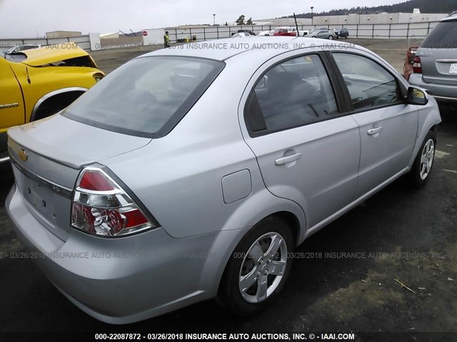 KL1TD56E49B662741 - 2009 CHEVROLET AVEO LS/LT 银色 照片 4
