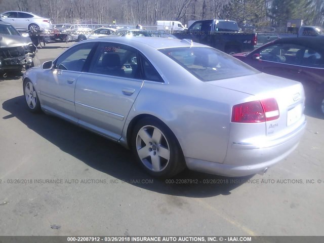 WAUML44E24N008676 - 2004 AUDI A8 L QUATTRO SILVER photo 3