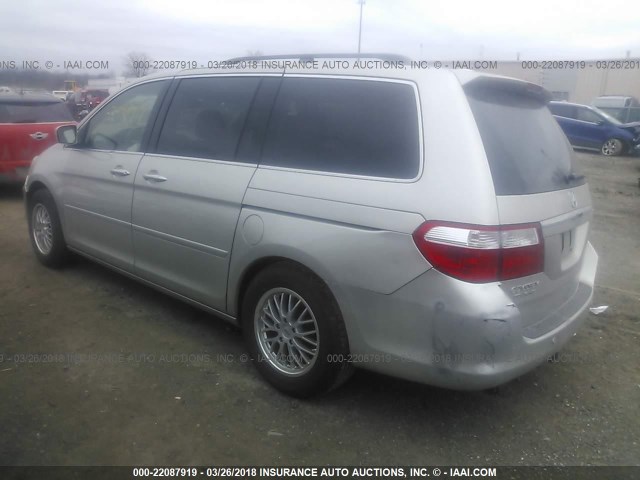 5FNRL38886B033963 - 2006 HONDA ODYSSEY TOURING SILVER photo 3