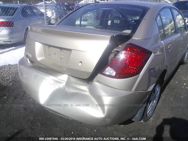 1G8AJ55F96Z160551 - 2006 SATURN ION LEVEL 2 Qızıl foto 6