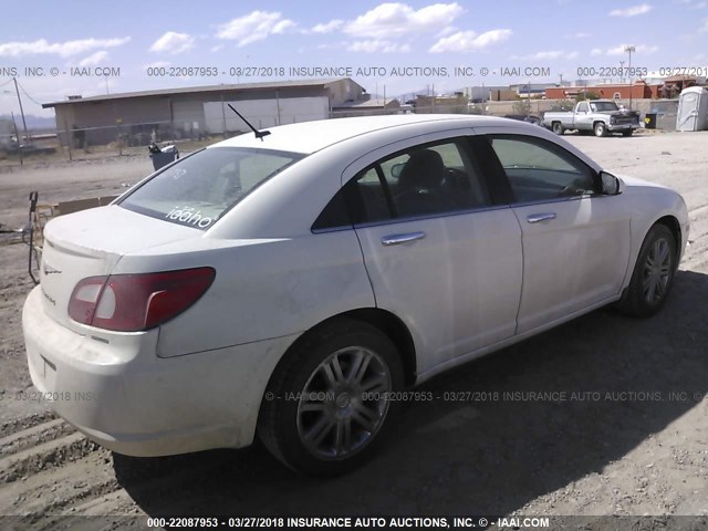 1C3LD66M08N163765 - 2008 CHRYSLER SEBRING LIMITED WHITE photo 4