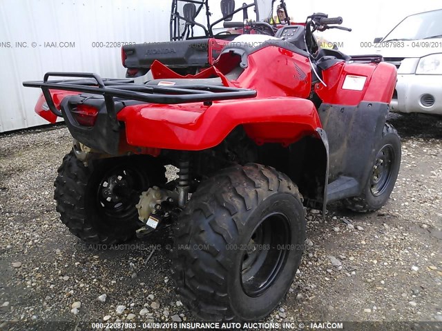 1HFTE390XH4303266 - 2017 HONDA TRX420 TM RED photo 4