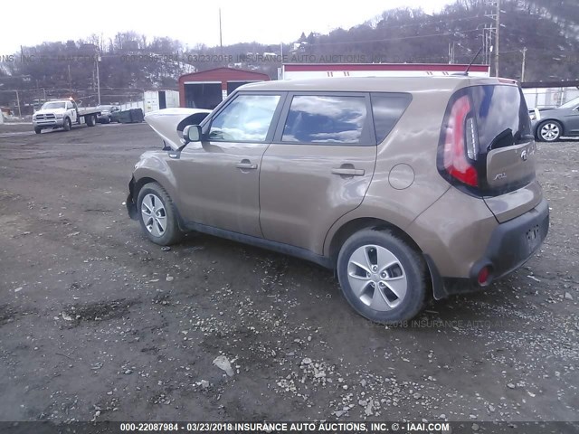 KNDJN2A22E7073628 - 2014 KIA SOUL TAN photo 3