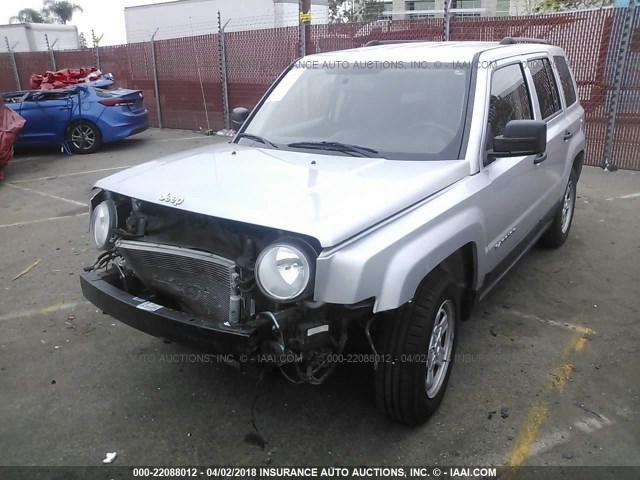 1C4NJPBA4ED535186 - 2014 JEEP PATRIOT SPORT GRAY photo 2