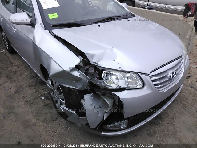 KMHDU4AD2AU858218 - 2010 HYUNDAI ELANTRA BLUE/GLS/SE SILVER photo 6