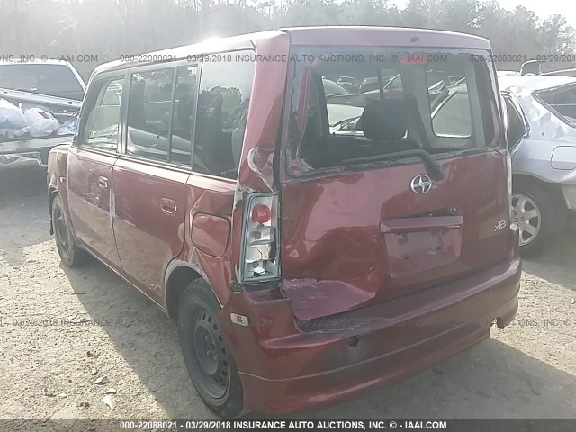 JTLKT324564106385 - 2006 TOYOTA SCION XB მუქწითელი ფოტო 3