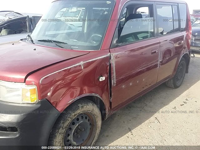 JTLKT324564106385 - 2006 TOYOTA SCION XB მუქწითელი ფოტო 6