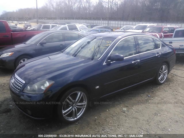 JNKAY01E56M109514 - 2006 INFINITI M35 SPORT Dark Blue photo 2