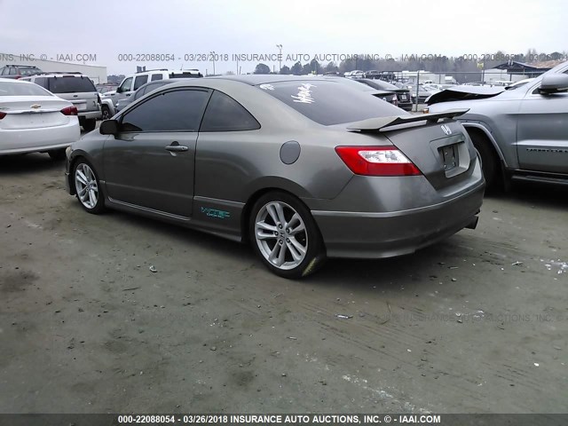 2HGFG21566H703619 - 2006 HONDA CIVIC SI GRAY photo 3