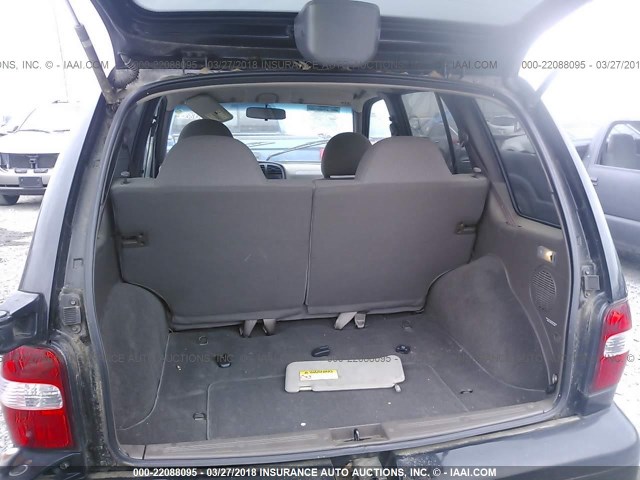 KNDJB723X25164103 - 2002 KIA SPORTAGE BLACK photo 8