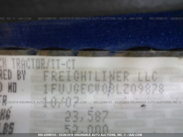 1FUJGECV08LZ09878 - 2008 FREIGHTLINER CASCADIA 125  Unknown photo 10