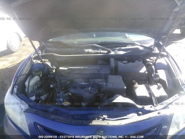 4T4BE46K79R074212 - 2009 TOYOTA CAMRY SE/LE/XLE BLUE photo 10