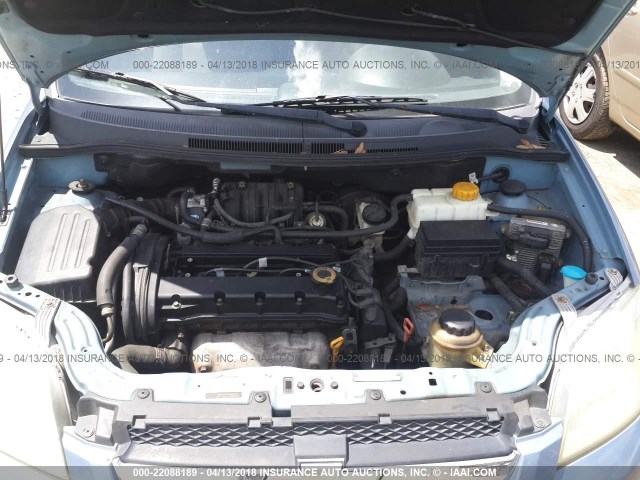 KL1TD56647B061075 - 2007 CHEVROLET AVEO LS BLUE photo 10