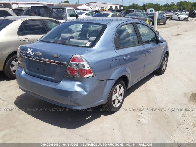 KL1TD56647B061075 - 2007 CHEVROLET AVEO LS BLUE photo 4