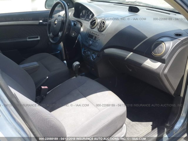KL1TD56647B061075 - 2007 CHEVROLET AVEO LS BLUE photo 5