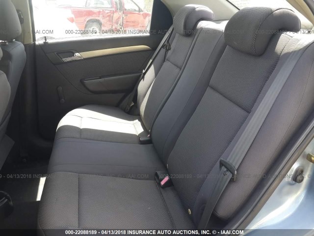 KL1TD56647B061075 - 2007 CHEVROLET AVEO LS BLUE photo 8