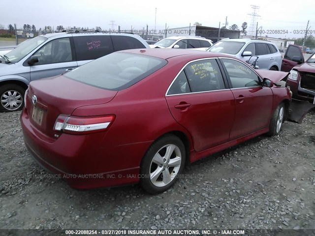 4T1BF3EK4AU503622 - 2010 TOYOTA CAMRY SE/LE/XLE MAROON photo 4