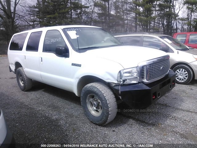 1FMNU41S21EC56030 - 2001 FORD EXCURSION XLT WHITE photo 1