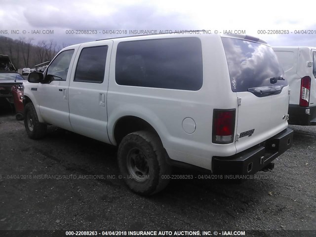 1FMNU41S21EC56030 - 2001 FORD EXCURSION XLT WHITE photo 3