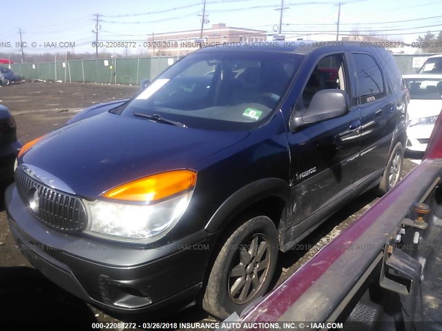 3G5DA03E92S571396 - 2002 BUICK RENDEZVOUS CX BLUE photo 2