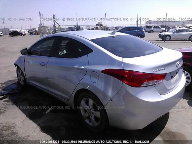 5NPDH4AE6CH112644 - 2012 HYUNDAI ELANTRA GLS/LIMITED SILVER photo 3