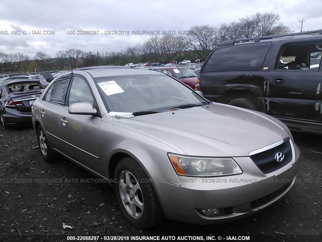 5NPEU46C36H066850 - 2006 HYUNDAI SONATA GLS/LX GOLD photo 1