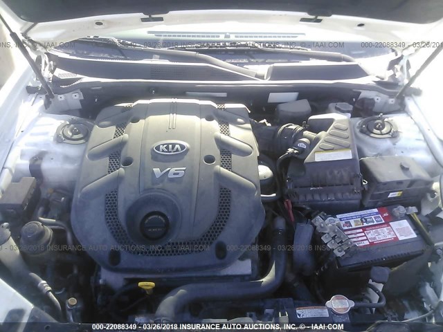 KNALD125885168397 - 2008 KIA AMANTI WHITE photo 10