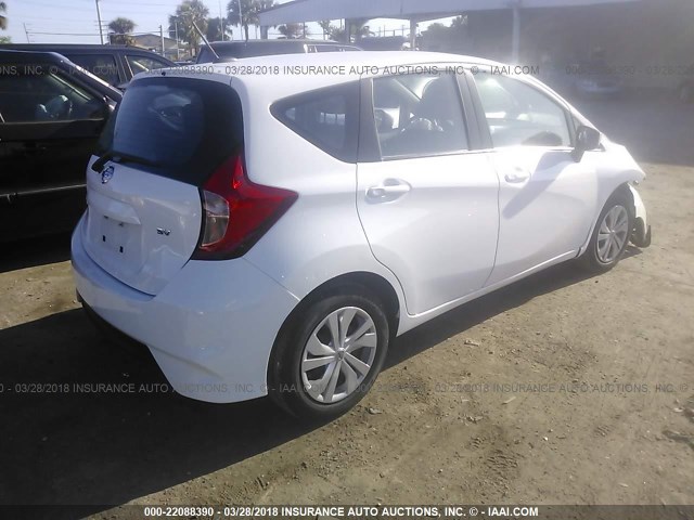 3N1CE2CPXHL355424 - 2017 NISSAN VERSA NOTE S/S PLUS/SV/SL/SR WHITE photo 4
