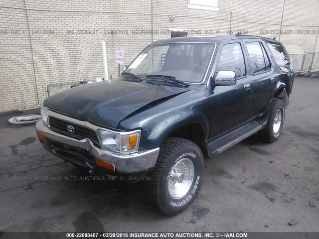 JT3RN37WXR0015353 - 1994 TOYOTA 4RUNNER RN37 GREEN photo 2