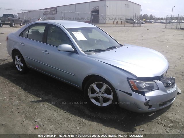 5NPEU46F76H105336 - 2006 HYUNDAI SONATA GLS/LX Light Blue photo 1