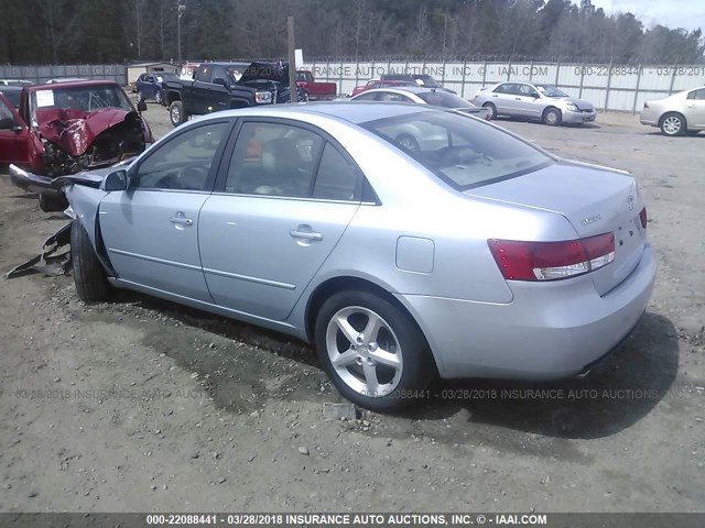 5NPEU46F76H105336 - 2006 HYUNDAI SONATA GLS/LX Light Blue photo 3