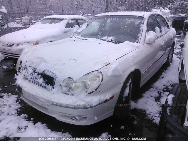 KMHWF35H73A906925 - 2003 HYUNDAI SONATA GLS/LX WHITE photo 2