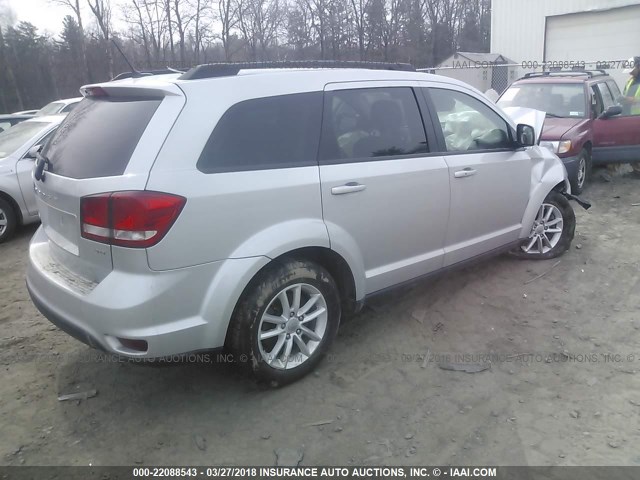 3C4PDDBGXET259383 - 2014 DODGE JOURNEY SXT SILVER photo 4