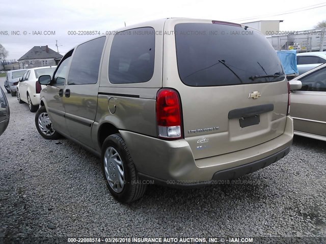 1GNDV23L26D123117 - 2006 CHEVROLET UPLANDER LS TAN photo 3